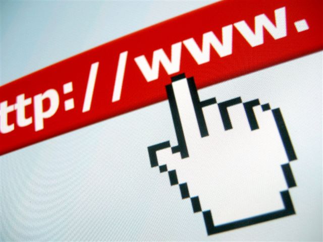 Un curseur d'internet sur une URL